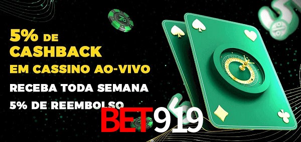 Promoções do cassino ao Vivo bet919